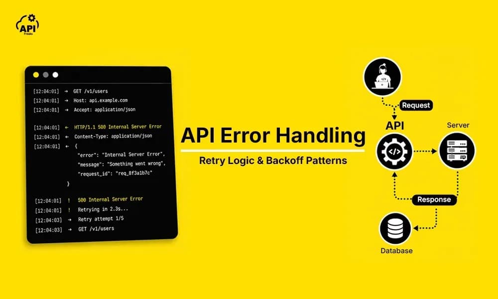 API error handling blog post header — retry logic and backoff patterns for developers